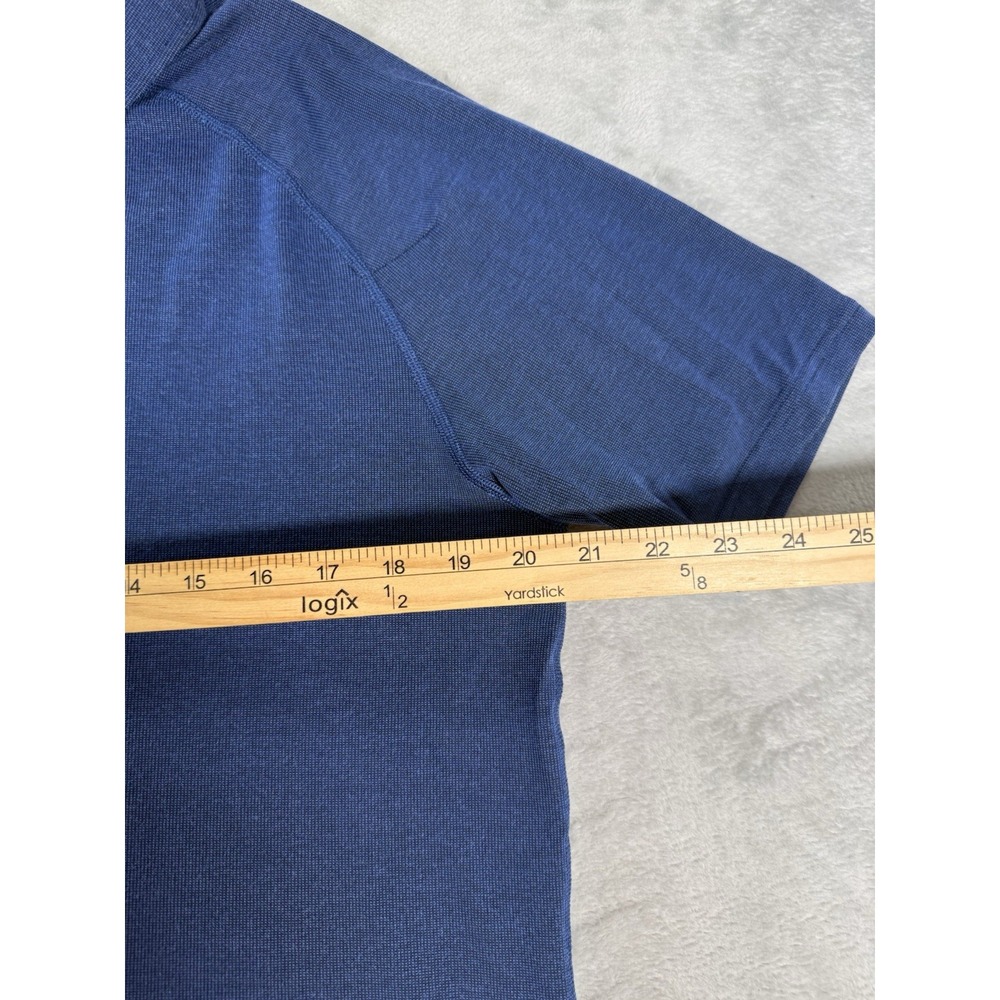 Rhone Shirt Mens Medium Blue Delta Pique Golf Performance Polo - Picture 4 of 10